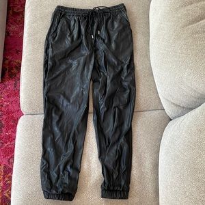 BLANK NYC faux leather joggers